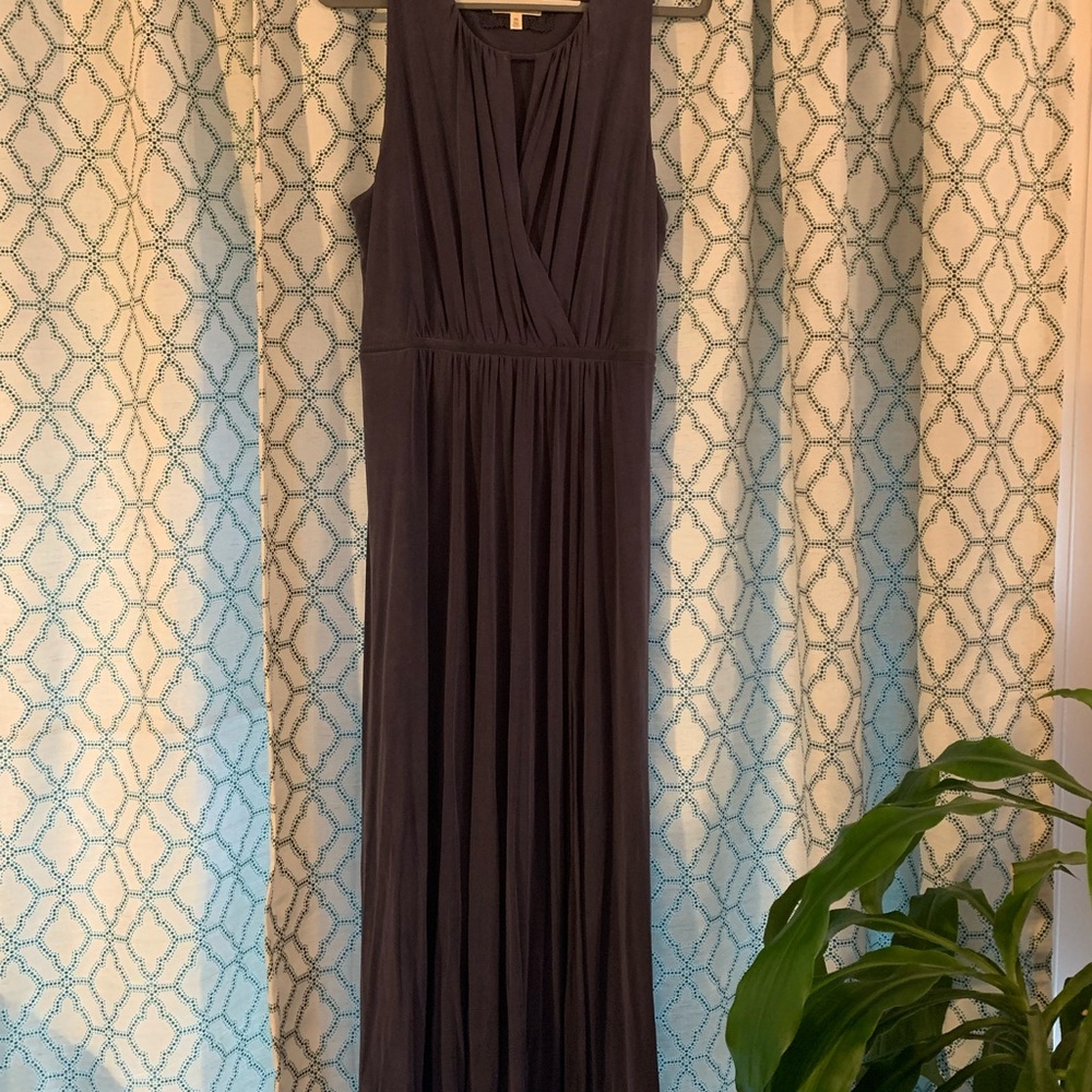 Anthropologie - Moulinette Soeurs Gray Ruched Maxi Gown for Wedding Guest